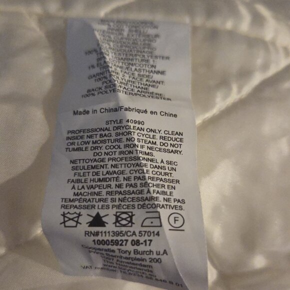 Tory Burch Women’s Cadyn Barn Jacket Natural Canvas Tone Size S - Picture 11 of 11